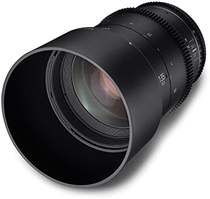 Samyang MF 135mm T2.2 VDSLR Mk2 para Canon RF - Video Cine Lens Formato completo e APS -C Lente telefoto foco focal focal para