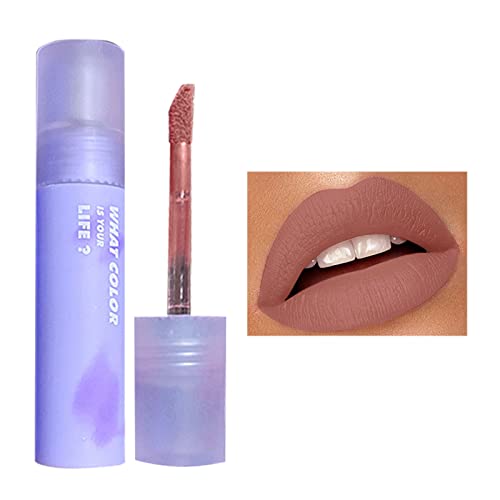 NPKGVia Gift for Girls Daily Cosmetics Products Lipstick com maquiagem labial Veludo Longo Longo Pigmento Alto Pigmento No Nude Impermeado Forever Lip Liner