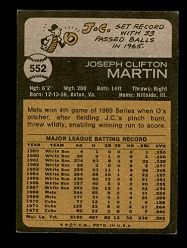 1973 Topps # 552 J.C. Martin Chicago Cubs Ex+ Cubs