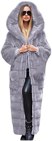 Cardigan Cardigan com capuz de grande tamanho de lã Faux Pur Coat de outono/inverno cor sólida espessada e mais longa