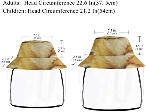 Chapéu de proteção para adultos com escudo facial, chapéu de pescador anti -sun tap, beisebol de madeira retrô