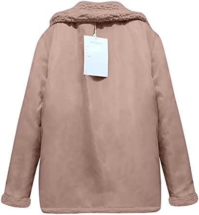 PRDECEXLU Autumn Running Jackets Mulheres elegantes de manga longa de jaqueta sólida de tamanho grande botão de lapela para