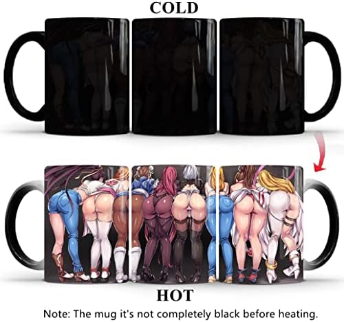 Caneca de café de beleza de anime aigori, xícara de bundas grandes sexy, caneca de café engraçada, presente para homens