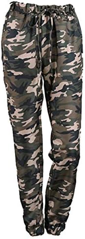 Andongnywell Women's High Slim Slim Fit Jogger Cargo Camo para Movimento Mulheres Principal Troushers Hip Lift