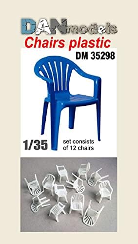 Dan Models 35298-1/35 Material para dioramas. Cadeiras de plástico. Conjunto de 12 pcs