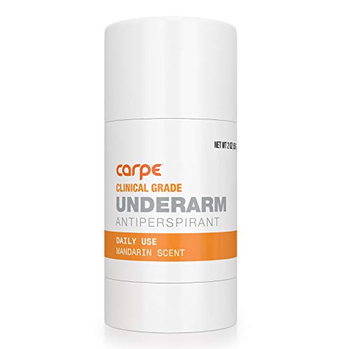 Deodorante de força clínica de carpe + antiperspirante extra eficaz - bastão sólido de grau clínico - aroma de mandarim