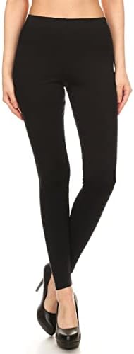 Leggings Depot Cotton Mulher Premium Quality Ultra Soft Solid Leggings