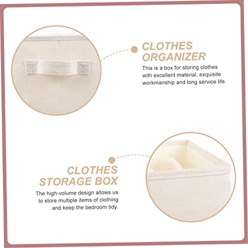 Zerodeko 5pcs roupas de armazenamento de roupas de roupas de armazenamento de roupas de linho de algodão ANQIN