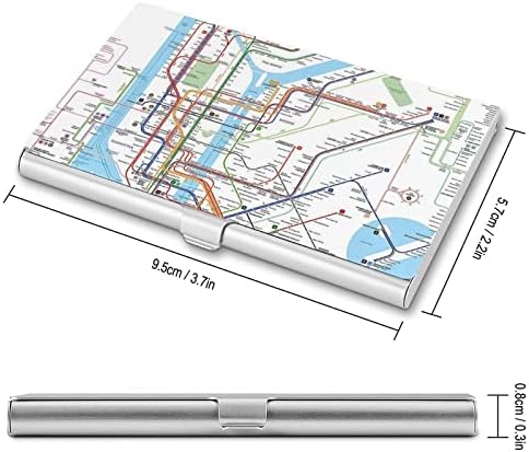 New York Subway Mapa Id Business Card Titular Silm Case Profissional Metal Name Card Organizador
