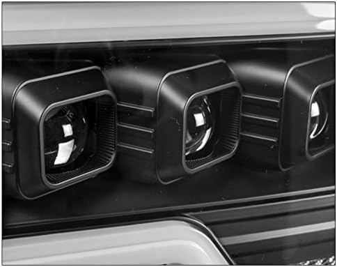 ZMAUTOPARTS LED COMPLETO 3 FARÇOS DE PROJETOR PRÁTICOS BLACK W/6 DRL branco compatível com 2009-2014 Ford F-150 Pickup
