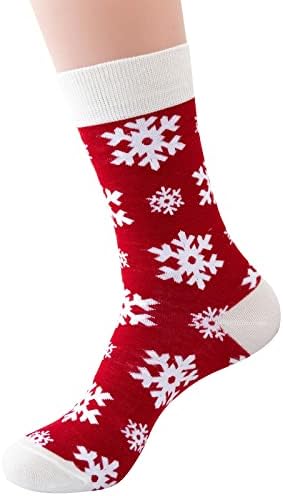 Meias de Natal Mulheres Diversão Diversão Coloque Meias de Férias de Algodão Funny Novelty Socks Merry Xmas Snowman
