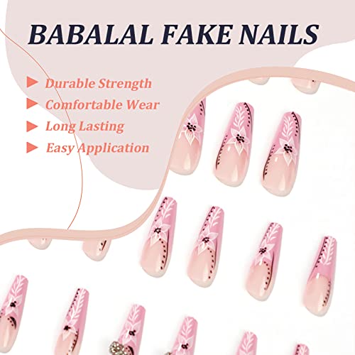 Babalal Coffin Press de unhas longas unhas falsas frances