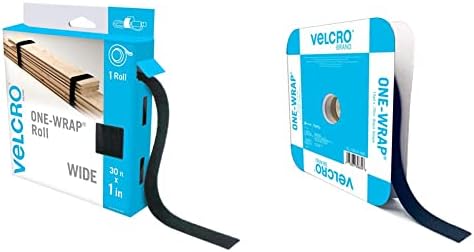 Marca de velcro VEL-30768-AMS ARMAS DE LAMANHO 1 em x 30 pés roll | Cortado até o comprimento, organização da garagem, mais