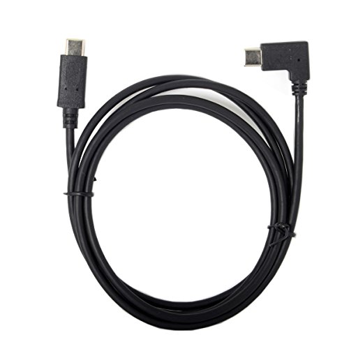 Cablecc 90 graus Angular Tipo C para USB-C 2.0 Cabo de dados 1,5m para laptop e telefone