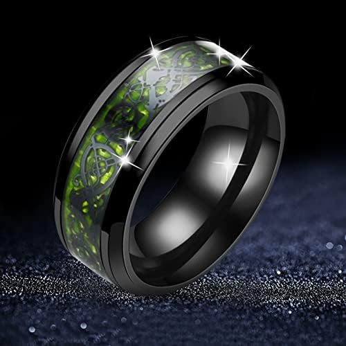 2023 Novo dragão de anel de ouro de titânio com dragão prateado aço de anel inoxidável anéis de aço de aço anéis mínimos para