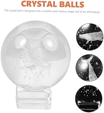 Besportble 1 set ornamentos de cristal decoração de mesa decoração de cristal esferas de cristal globo globo de cristal