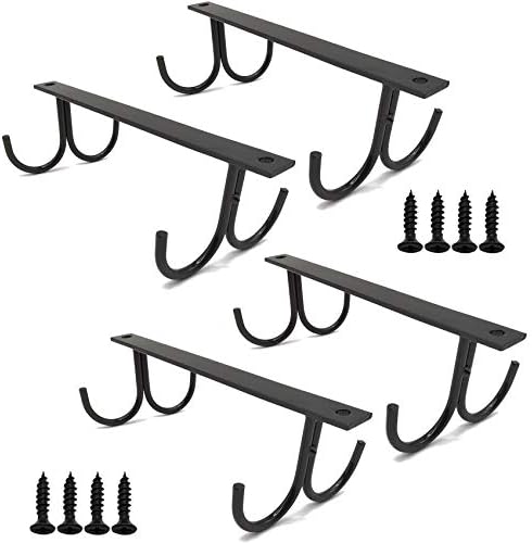 Ronyoung 4 sets Rack do suporte da caneca em prateleira de gabinete, rack de caneca 16 ganchos suspensos para canecas, xícaras de