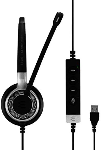 Sennheiser SC 660 ANC USB - fone de ouvido comercial dupla face | para Skype for Business | Com som HD, microfone de