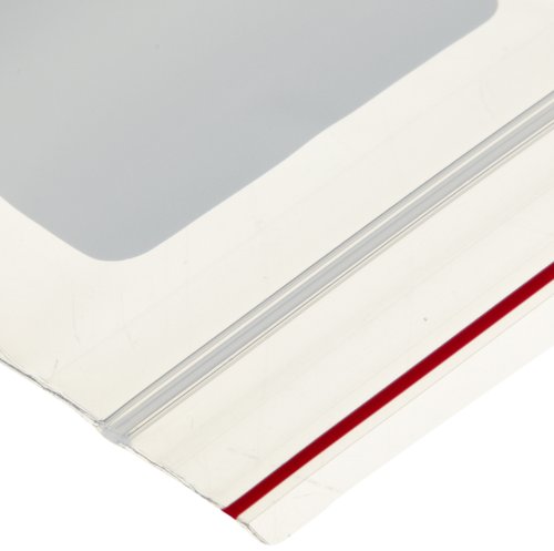 Aviditi Minigrip® Premium Red Line ™ 3 x 4 zíper reclosável Bloco branco Bolsas poli, 2 mil, claras, para classificar