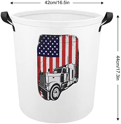 American Flag Truck Driver de caminhão grande cesta de cesta de lava
