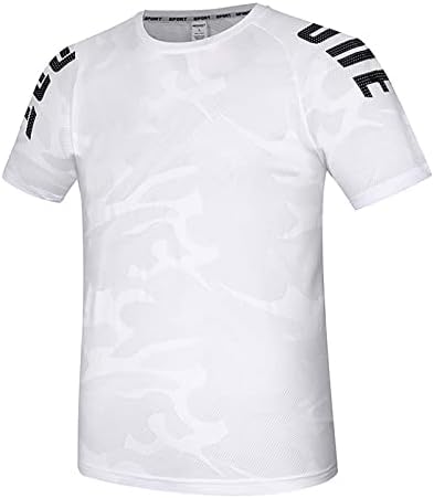 Camisas masculinas de verão Esportes de verão Rápida camiseta de secagem executando fitness basquete badminton masculino
