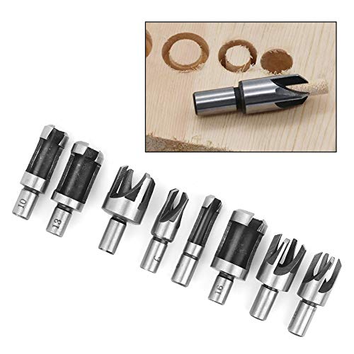 Ferrilha de corte portátil Ferrilha de broca de garra de garra bit de garra de alto carbono 8pcs cortador de plugue de madeira para bancada/exercícios elétricos