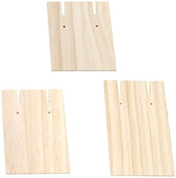 Cartão de exibição de brinco de madeira Esquirla para acessórios para suporte de ranhura Decorativa Fácil de usar Organizador portátil DIY durável para uso doméstico