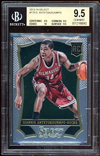 GIANNIS ANTETOKOUNMPO ROOKIE CARD 2013-14 SELECT 178 BGS 9.5