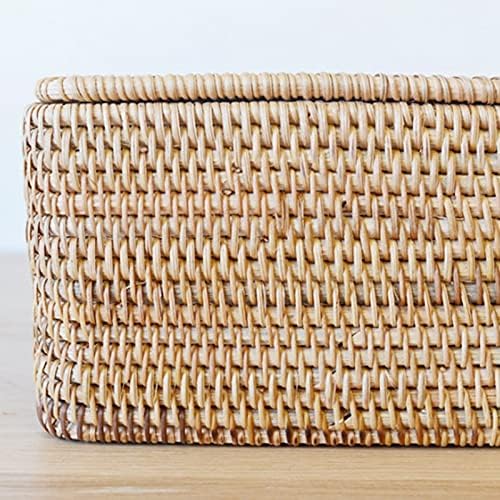 Anncus Luda Made Rattan Storage Basket detritos de cesta de cesta de roupas sujas com tampa