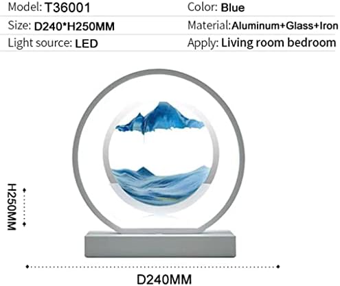 Sxnbh Hourglass e pintura de pintura de mesa Lâmpada de mesa LED Desktop decorativo