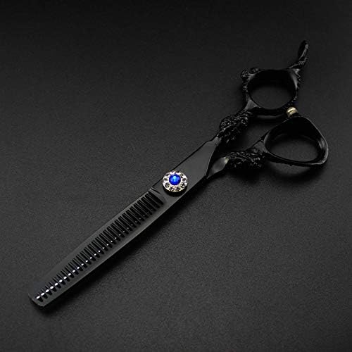 Tesoura de corte de cabelo, 6 polegadas Japan Steel Black Dragon Handle Salon Scissors Corte de barbeiro Rainning Shears Hercensão