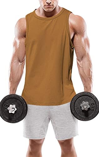Tanque de tanques masculinos de ziwoch ginástica atlética de ginástica mangas camisetas fitness fitness muscle side slit slit