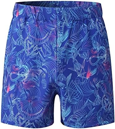 Shorts de natação masculinos, férias masculinas casuais havaianos shorts de natação elástica de cintura esportiva shorts