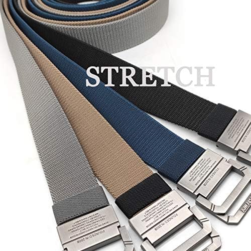 Cinturão tático Hoanan D-ring, 2 pacote de estiramento elástico EDC Cinturão pesado EDC