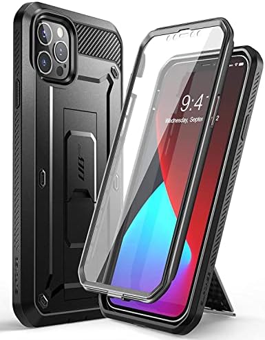 Supcase Unicorn Beetle Pro Série Pro para iPhone 12 Pro Max 6,7 polegadas, protetor de tela embutido Caso de coldre robusto de corpo