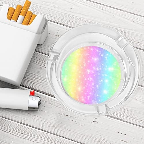 Galáxia de cinzas para cigarros com arco -íris bandeja de cinzas de vidro de vidro fumando portador de cinzas para o hotel de hotel