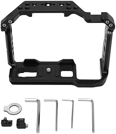 CAGA DA CAMANHA, CAGA DA CAMADA CAGA, Anti Scratch Durável One peça Metal oco SLR Frame de proteção de câmera com placa L para A7M4