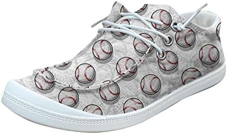 Apfopard Women Fashion Baseball casual não posicionamento tênis impressos cenas de lona cusch-up panos de sapatos leves