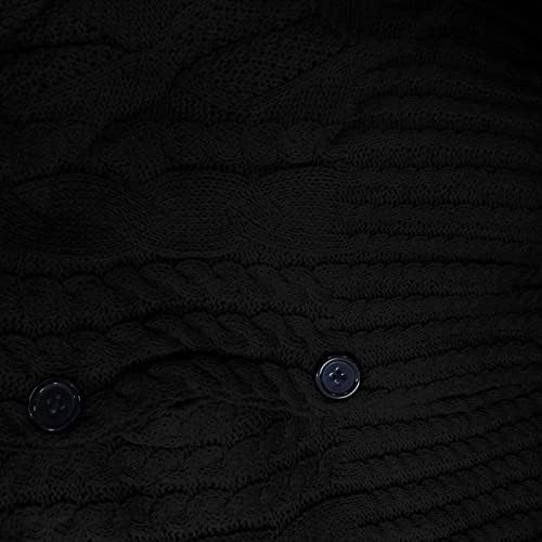 Cardigan suéteres de moda botão de moda de malha de malha a cabo Jaquetas de mangas compridas Knitwear Blouse Tops
