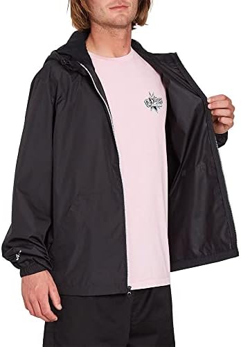 Volcom Men's Fase 91 Capeled Water resistente Windbreaker Jacket