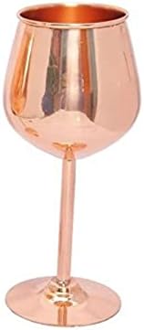 Design exclusivo Designer de cobre Champagne Wine Glass de 2 PCs Benefícios de saúde Design de vidro de cobre para decoração de casa