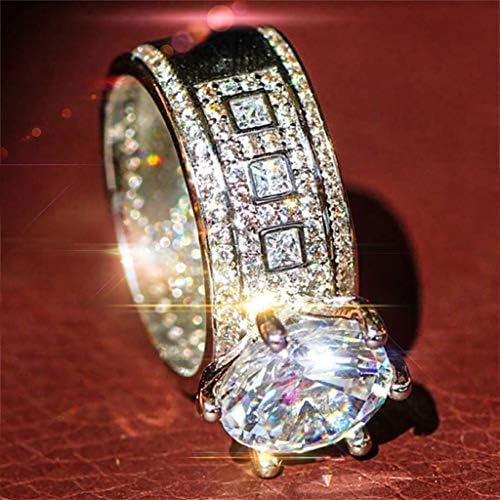 2023 New Diamond Zircon Fashion Ring Trend Ladies Six Jóias Aneladas Full Rings