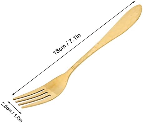 Home fork, material de latão pequeno compacto construção ergonômica Polimento de espelho Longo Dinner Spoons Set para cozinha