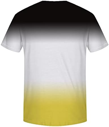 Camiseta casual masculino tampas de verão gradiente de manga curta Tops de treino de camiseta de camiseta de camiseta