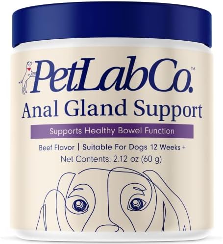 Petlab Co. Ajuda da glândula anal - Scooting de Targets e odor de peixe - suporta a saúde da glândula anal, ajudando