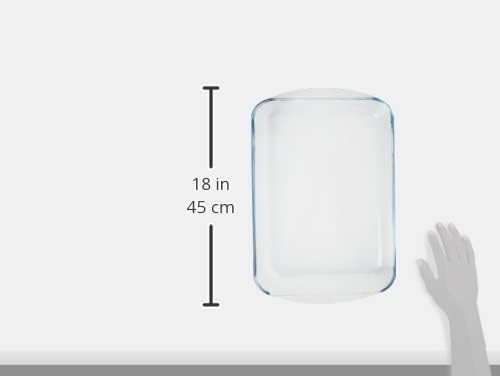 Ratrilhante retangular de vidro Pyrex, 40x27cm