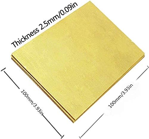 Lucknight Sheet Metal Off Cortes Prime Quality 2. 5mm x 300 mm x 300 mm para Metalworking Craft Diy Brass Plate