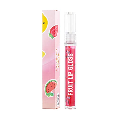 Xiahium Lip Glitter Sum abaixo de 5 6 Color Fruit Liquid Lip Oil reabasteça a água hidrata o esmalte labial e reduz as rugas