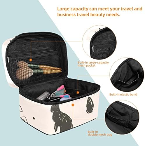 Black Rabbit Hunt Páscoa Bolsa de maquiagem Bolsa de higiene pessoal portátil Bolsa Cosmética Organizador de Viagem para Mulheres