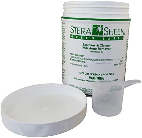 Purdy Stera-Sheen 4 lb Jarros de desinfetante, desinfetante para etiquetas verdes, caso de frascos de 4 x 4 lb